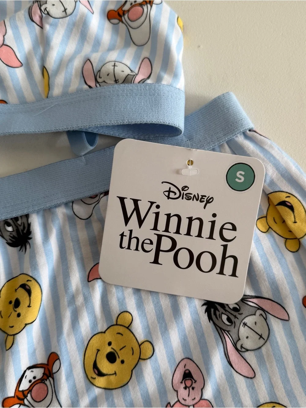 Winnie the Pooh Blue Stripe Girls' Sleep Set - Top & Shorts